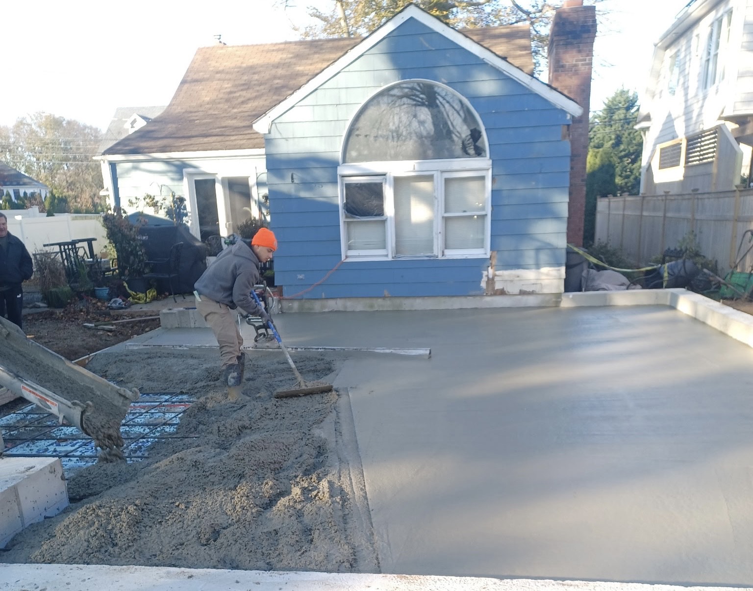 Concrete patio installation in New Haven, CT